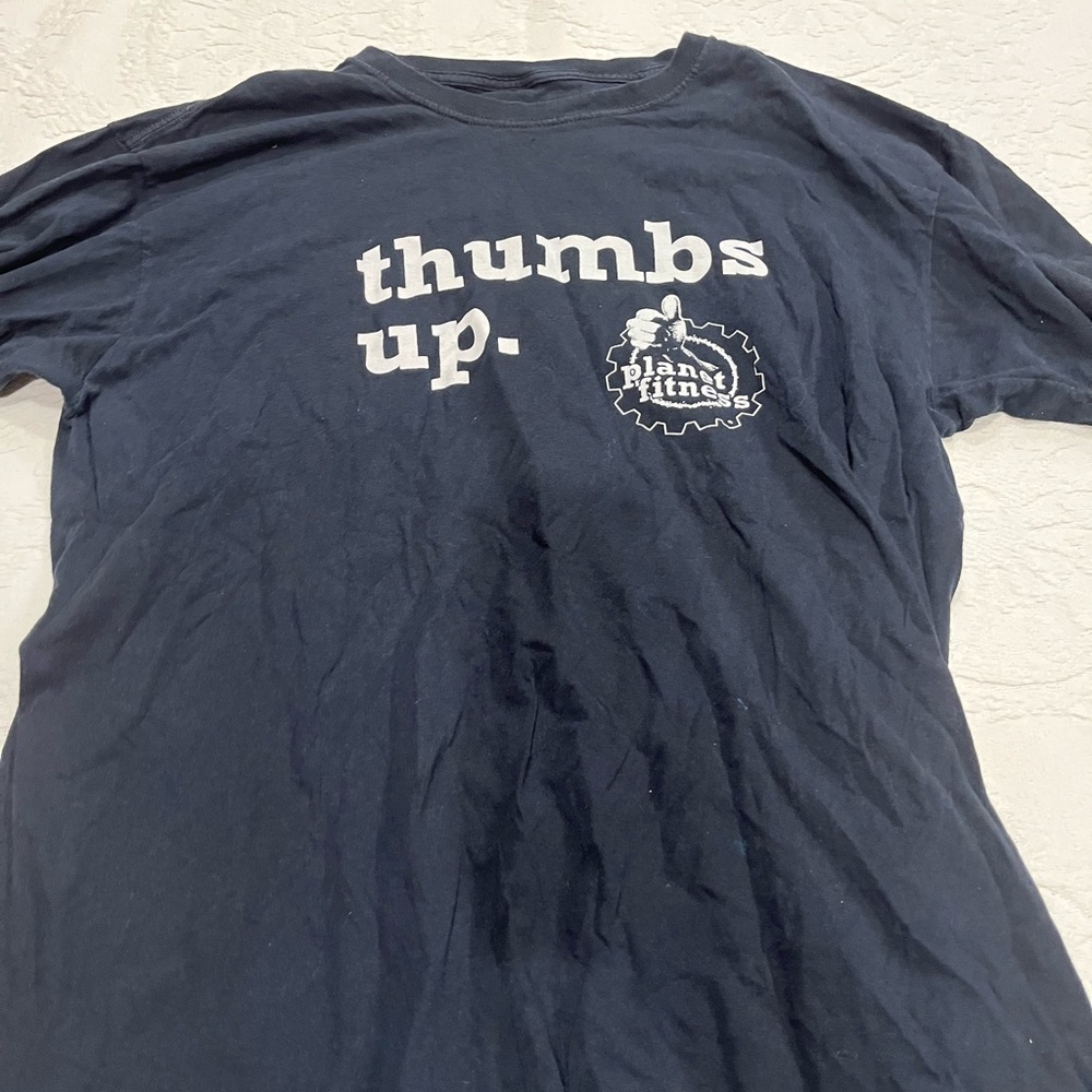 Planet Fitness thumbs up Navy T-Shirt